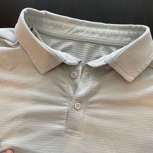 Lululemon athetic polo - white comfort wear - striped
